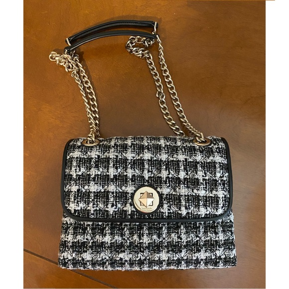 Kate spade Natalia small flap tweed crossbody convertible bag 🤍 NWOT - Picture 1 of 12